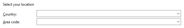 Telephony location options