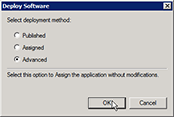 Deploy software window
